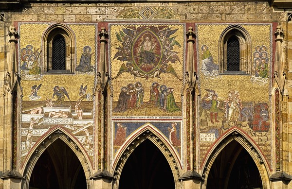 St Vitus Cathedral Golden Gate and Mosaic of the Last Judgement.