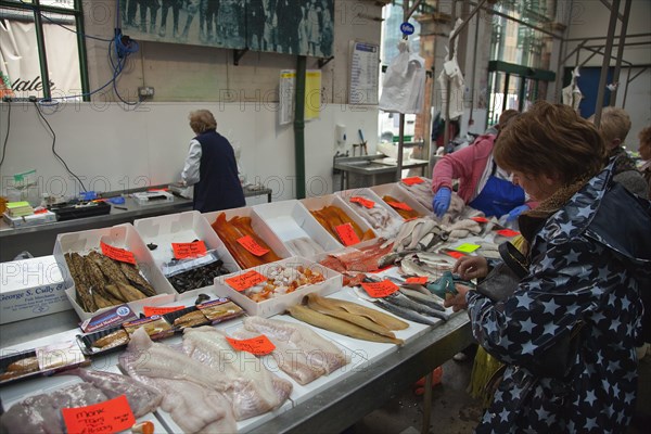 St Georges Market fresh fish display.