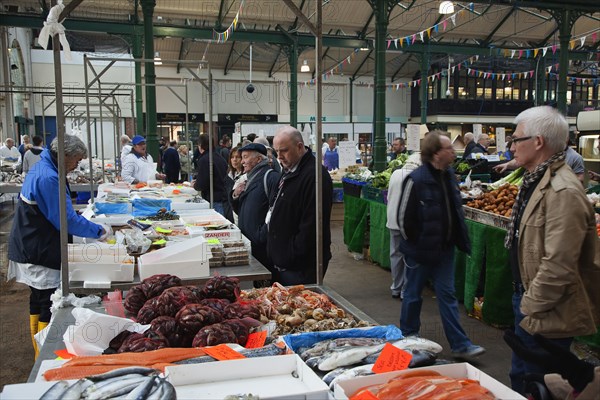 St Georges Market fresh fish display.