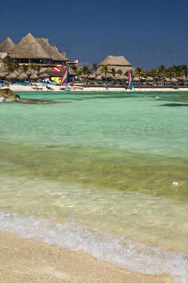 View along beach.