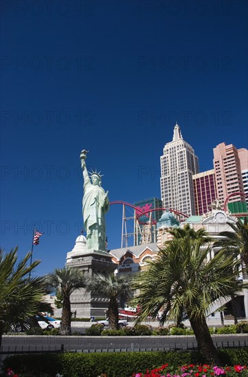 View across to the New York New York Casino Hotel.