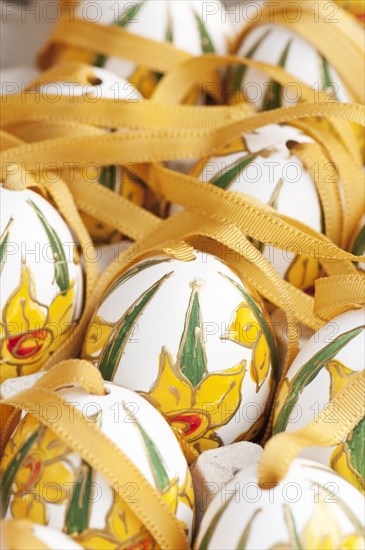 Hand painted and decorated egg shells to celebrate Easter at the Old Vienna Easter Market at the Freyung.