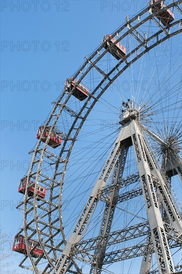 The Wiener Riesenred or Giant Wheel is one of the oldest Ferris wheels in the world erected in 1897 to celebrate the Golden Jubilee of Emperor Franz Joseph 1.