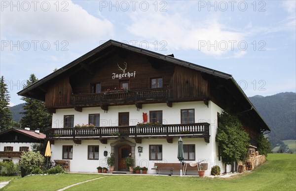 Jagerhof a typical Alpine style house.