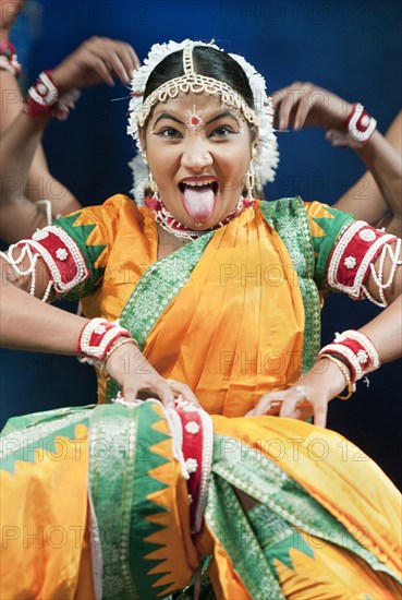The Gotipuas from Orissa interpret the traditional Gotipuan dance in which young boys danced dressed as females.