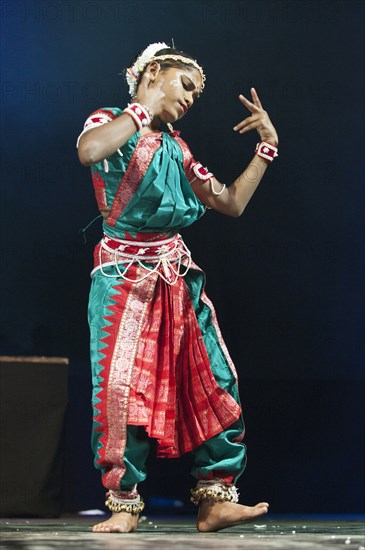 The Gotipuas from Orissa interpret the traditional Gotipuan dance in which young boys danced dressed as females.