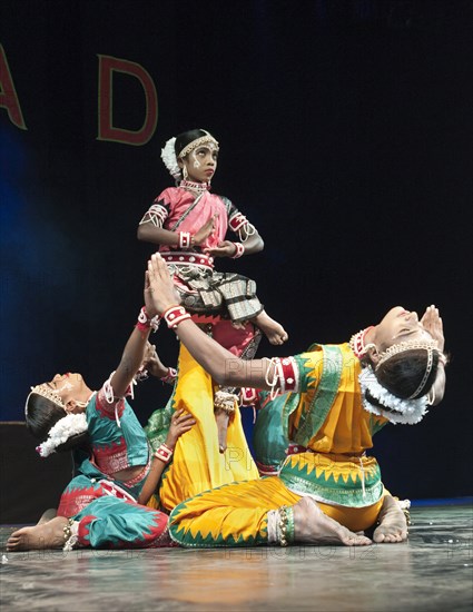 The Gotipuas from Orissa interpret the traditional Gotipuan dance in which young boys danced dressed as females.