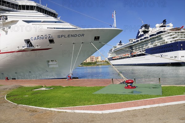 Mexico, Jalisco, Puerto Vallarta, Cruise ships in port at Nuevo Vallarta. Photo : Nick Bonetti