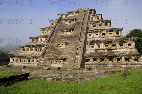 Mexico, Veracruz, Papantla, El Tajin archaeological site Pyramide de los Nichos. Photo : Nick Bonetti