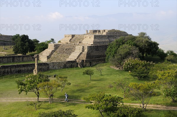 Mexico, Oaxaca, Monte Alban, Sistema IV building. Photo : Nick Bonetti