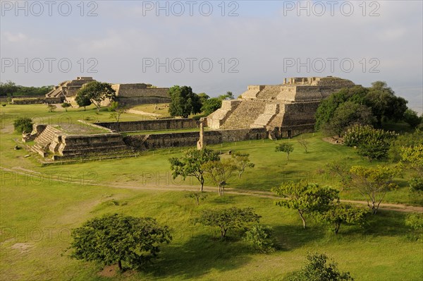 Mexico, Oaxaca, Monte Alban, Sistema IV building. Photo : Nick Bonetti