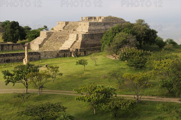 Mexico, Oaxaca, Monte Alban, Sistema IV building. Photo : Nick Bonetti