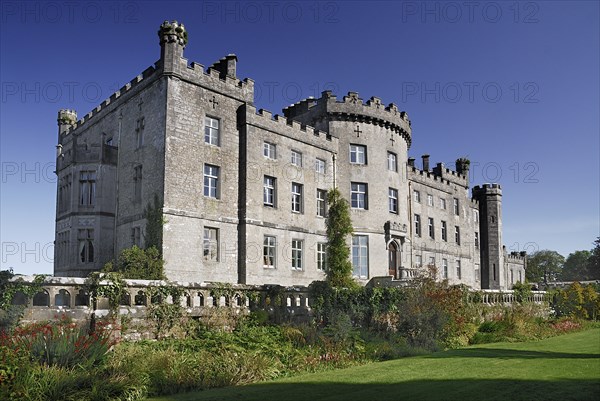 Ireland, County Sligo, Markree, Castle hotel angular view of the castle with section of the gardens in foreground. Photo : Hugh Rooney