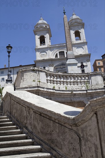 Italy, Lazio, Rome, Spanish Steps and the Church of Trinita dei Monti. Photo : Bennett Dean