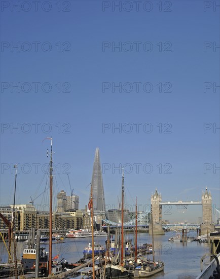 Tower Bridge and The Shard River Thames London England