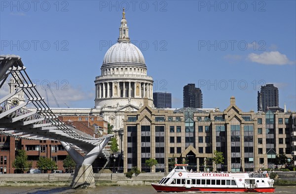 St Paul's Cathedral and River Thames London England