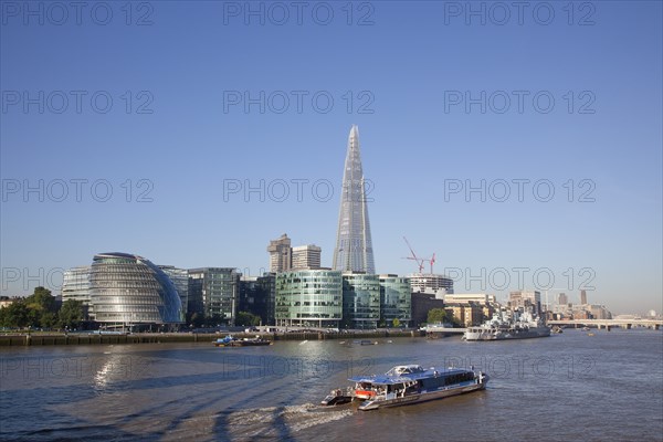 England, London, Southwark southbank The Shard skyscraper designed by Renzo Piano in the citys London Bridge Quarter. Photo : Stephen Rafferty