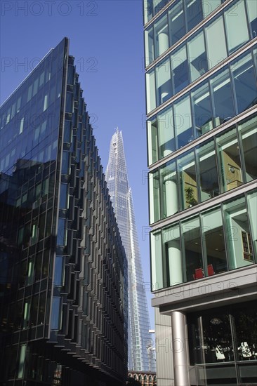 England, London, Southwark southbank The Shard skyscraper designed by Renzo Piano in the citys London Bridge Quarter. Photo : Stephen Rafferty