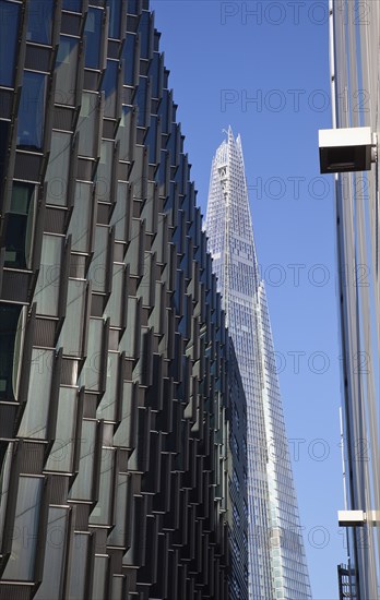 England, London, Southwark southbank The Shard skyscraper designed by Renzo Piano in the citys London Bridge Quarter. Photo : Stephen Rafferty