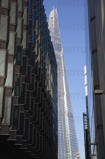 England, London, Southwark southbank The Shard skyscraper designed by Renzo Piano in the citys London Bridge Quarter. Photo : Stephen Rafferty