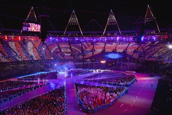 England, London, Stratford Olympic games closing ceremony. Photo : Sean Aidan