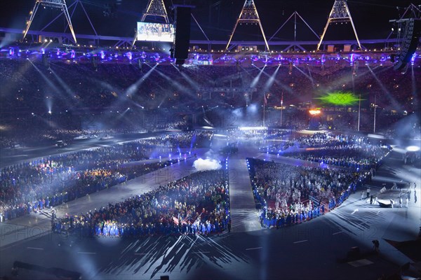 England, London, Stratford Olympic games closing ceremony. Photo : Sean Aidan