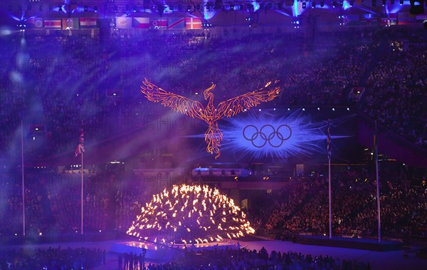 England, London, Stratford Olympic games closing ceremony. Photo : Sean Aidan