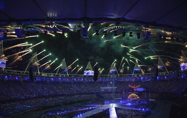 England, London, Stratford Olympic games closing ceremony. Photo : Sean Aidan