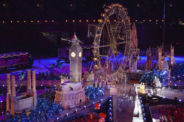 England, London, Stratford Olympic games closing ceremony. Photo : Sean Aidan