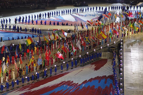 England, London, Stratford Olympic games closing ceremony. Photo : Sean Aidan