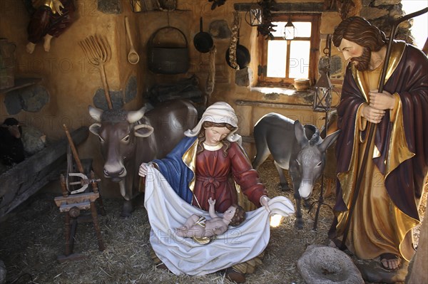 Spain, Canary Islands, Tenerife, El Monasterio Nativity Tableau. Photo : Barry Davies