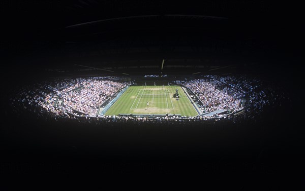 Sport, Ball, Tennis, England London Wimbledon Centre Court during tennis match. 
Photo Sean Aidan / Eye Ubiquitous