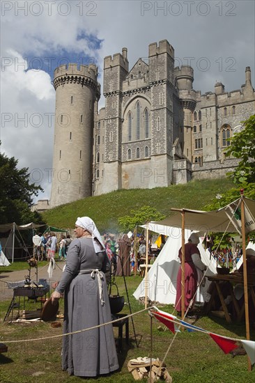 England, West Sussex, Arundel, Jousting festival in the grounds of Arundel Castle. 
Photo Zhale Naoka Gibbs / Eye Ubiquitous