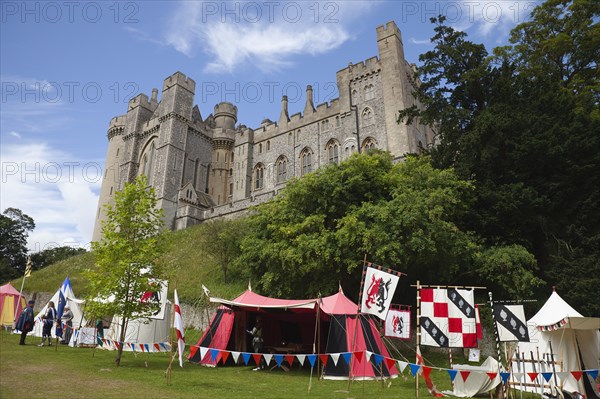 England, West Sussex, Arundel, Jousting festival in the grounds of Arundel Castle. 
Photo Zhale Naoka Gibbs / Eye Ubiquitous