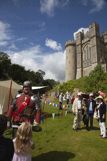 England, West Sussex, Arundel, Jousting festival in the grounds of Arundel Castle. 
Photo Zhale Naoka Gibbs / Eye Ubiquitous