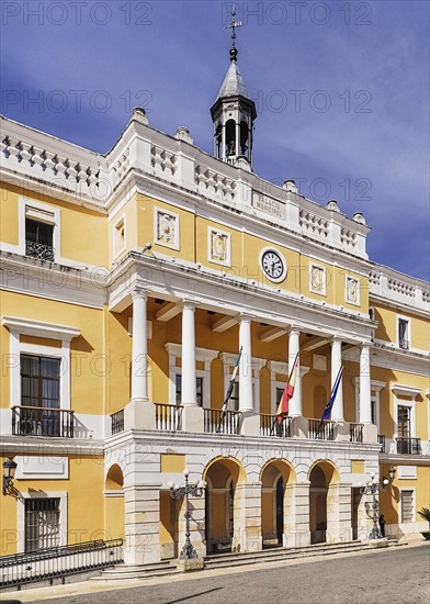 Spain, Extremadura, Badajoz, Exterior of the Ayuntamiento City hall Building. 
Photo Hugh Rooney / Eye Ubiquitous