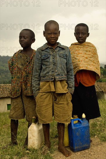 Rwanda, Children, School children fetching water. 
Photo Nic I Anson / Eye Ubiquitous