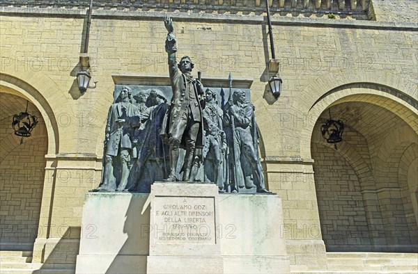 Republic of San Marino, San Marino City, Girolamd Gozi Statue. 
Photo Brian Gibbs / Eye Ubiquitous