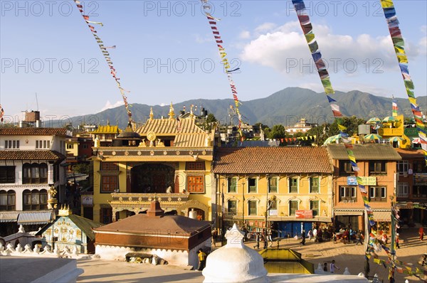 Nepal, Kathmandu, The streets beside Bodnath Tibetan Buddhist Temple. 
Photo Nic I Anson / Eye Ubiquitous