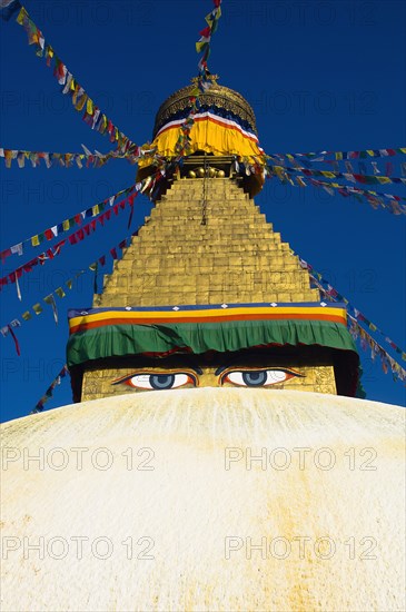 Nepal, Kathmandu, Boudnath Tibetan Buddhist Temple. 
Photo Nic I Anson / Eye Ubiquitous