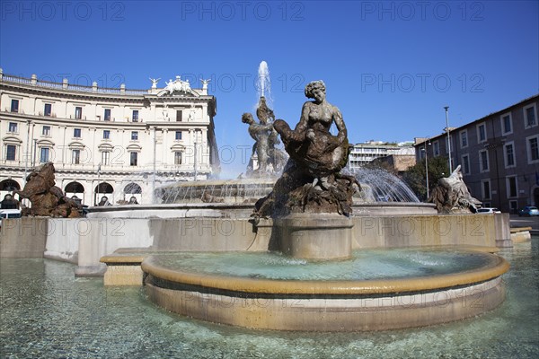 Italy, Lazio, Rome, Piazza della Repubblica detail of the Fountain of the Naiads. 
Photo Stephen Rafferty / Eye Ubiquitous