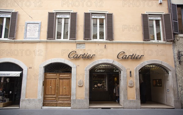 Italy, Lazio, Rome, Via del Condotti Exterior of the Cartier jewellers shop.Italy . 
Photo Stephen Rafferty / Eye Ubiquitous