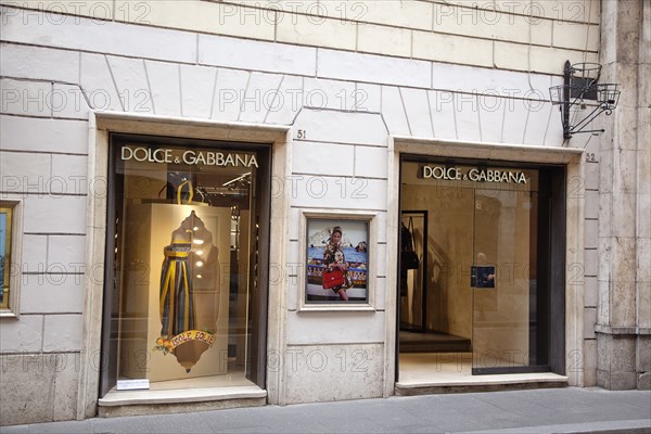 Italy, Lazio, Rome, Via del Condotti Exterior of the Dolce and Gabbana shop. 
Photo Stephen Rafferty / Eye Ubiquitous