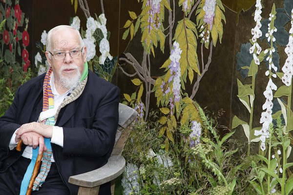 England, London, Artists Peter Blake at Chelsea Flower Show 2013. 
Photo Sean Aidan