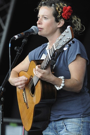 Music, Strings, Guitars, Singer songwriter Kate Rusby performing at Guilfest 2011.