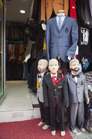 Turkey, Istanbul, Fatih, Sultanahmet, Shop selling clothing. 
Photo Stephen Rafferty