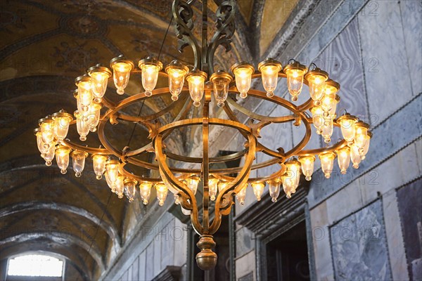 Turkey, Istanbul, Fatih  Sultanahmet  Haghia Sofia interior.