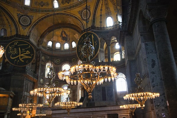 Turkey, Istanbul, Fatih, Sultanahmet, Haghia Sofia interior. 
Photo Stephen Rafferty