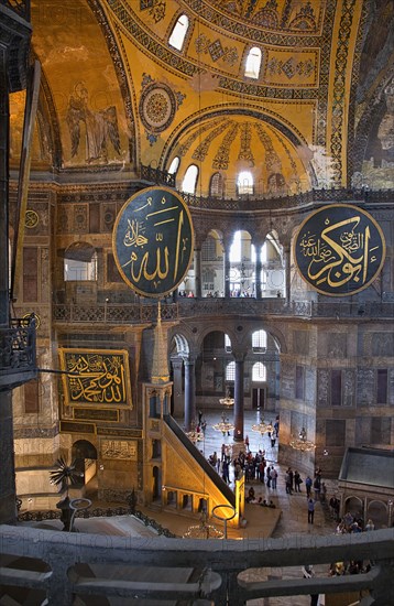 Turkey, Istanbul, Fatih, Sultanahmet, Haghia Sofia interior. 
Photo Stephen Rafferty