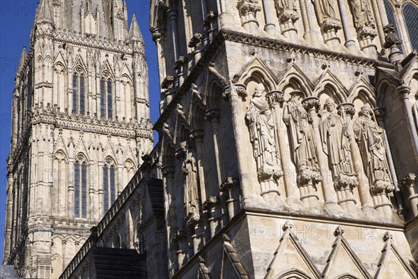 England, Wiltshire, Salisbury, Exterior of the Cathedral. 
Photo Bennett Dean